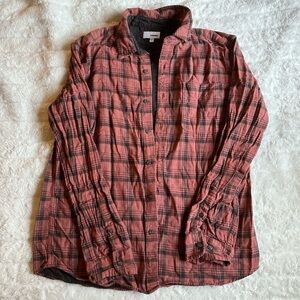 black and red plaid button down